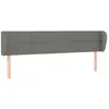 vidaXL Tête de lit avec oreilles Gris foncé 183x23x78/88 cm Tissu