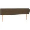 vidaXL Tête de lit avec oreilles Marron foncé 183x23x78/88 cm Tissu