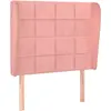 vidaXL Tête de lit avec oreilles Rose 83x23x78/88 cm Velours