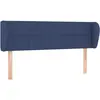 vidaXL Tête de lit avec oreilles Bleu 147x23x78/88 cm Tissu
