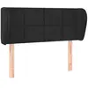 vidaXL Tête de lit avec oreilles Noir 103x23x78/88 cm Velours