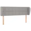 vidaXL Tête de lit avec oreilles Gris clair 147x23x78/88 cm Tissu