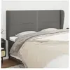 vidaXL Tête de lit avec oreilles Gris foncé 183x23x118/128 cm Tissu