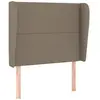 vidaXL Tête de lit avec oreilles Taupe 93x23x118/128 cm Tissu