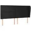 vidaXL Tête de lit avec oreilles Noir 163x23x118/128 cm Similicuir