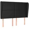 vidaXL Tête de lit avec oreilles Noir 147x23x118/128 cm Similicuir