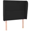 vidaXL Tête de lit avec oreilles Noir 103x23x118/128 cm Similicuir