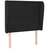vidaXL Tête de lit avec oreilles Noir 83x23x118/128 cm Similicuir