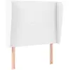 vidaXL Tête de lit avec oreilles Blanc 83x23x118/128 cm Similicuir