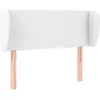 vidaXL Tête de lit avec oreilles Blanc 93x23x118/128 cm Similicuir