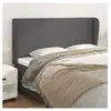 vidaXL Tête de lit avec oreilles Gris 203x23x118/128 cm Similicuir