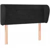 vidaXL Tête de lit avec oreilles Noir 103x23x78/88 cm Velours