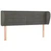 vidaXL Tête de lit avec oreilles Gris foncé 147x23x78/88 cm Velours