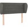 vidaXL Tête de lit avec oreilles Gris foncé 103x23x78/88 cm Velours