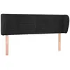 vidaXL Tête de lit avec oreilles Noir 147x23x78/88 cm Velours
