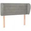vidaXL Tête de lit avec oreilles Gris clair 93x23x78/88 cm Velours