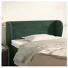 vidaXL Tête de lit avec oreilles Vert foncé 83x23x78/88 cm Velours