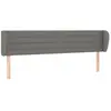 vidaXL Tête de lit avec oreilles Gris foncé 183x23x78/88 cm Tissu