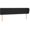 vidaXL Tête de lit avec oreilles Noir 183x23x78/88 cm Tissu