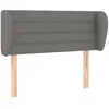 vidaXL Tête de lit avec oreilles Gris foncé 83x23x78/88 cm Tissu