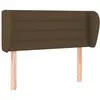 vidaXL Tête de lit avec oreilles Marron Foncé 83x23x78/88 cm Tissu