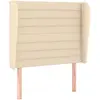 vidaXL Tête de lit avec oreilles Crème 147x23x78/88 cm Tissu