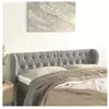vidaXL Tête de lit avec oreilles Gris clair 147x23x78/88 cm Velours