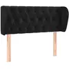 vidaXL Tête de lit avec oreilles Noir 93x23x78/88 cm Velours
