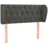 vidaXL Tête de lit avec oreilles Gris foncé 93x23x78/88 cm Velours