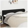 vidaXL Tête de lit avec oreilles Noir 183x23x78/88 cm Tissu