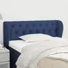 vidaXL Tête de lit avec oreilles Bleu 93x23x78/88 cm Tissu