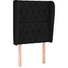 vidaXL Tête de lit avec oreilles Noir 83x23x78/88 cm Tissu