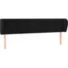 vidaXL Tête de lit avec oreilles Noir 203x23x78/88 cm Velours
