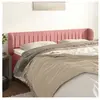vidaXL Tête de lit avec oreilles Rose 183x23x78/88 cm Velours
