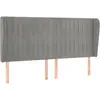 vidaXL Tête de lit avec oreilles Gris clair 163x23x78/88 cm Velours