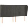 vidaXL Tête de lit avec oreilles Gris foncé 163x23x78/88 cm Velours