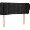 vidaXL Tête de lit avec oreilles Noir 93x23x78/88 cm Velours