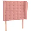 vidaXL Tête de lit avec oreilles Rose 103x23x78/88 cm Velours
