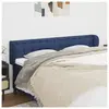 vidaXL Tête de lit avec oreilles Bleu 183x23x78/88 cm Tissu