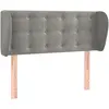 vidaXL Tête de lit avec oreilles Gris clair 83x23x78/88 cm Velours