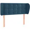 vidaXL Tête de lit avec oreilles Bleu foncé 83x23x78/88 cm Velours