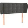 vidaXL Tête de lit avec oreilles Gris foncé 93x23x78/88 cm Velours