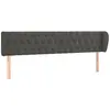 vidaXL Tête de lit avec oreilles Gris foncé 203x23x78/88 cm Velours