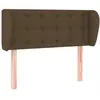 vidaXL Tête de lit avec oreilles Marron Foncé 83x23x78/88 cm Tissu