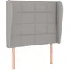 vidaXL Tête de lit avec oreilles Gris clair 83x23x118/128 cm Tissu