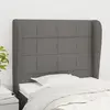 vidaXL Tête de lit avec oreilles Gris foncé 83x23x118/128 cm Tissu