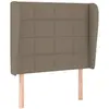 vidaXL Tête de lit avec oreilles Taupe 83x23x118/128 cm Tissu