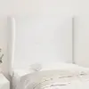 vidaXL Tête de lit avec oreilles Blanc 103x23x118/128 cm Similicuir