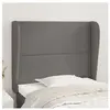 vidaXL Tête de lit avec oreilles Gris 103x23x118/128 cm Similicuir