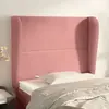 vidaXL Tête de lit avec oreilles Rose 93x23x118/128 cm Velours